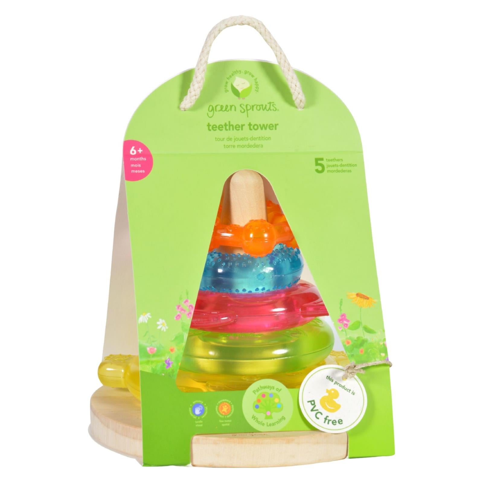 Green Sprouts Stacking Teether Tower - 6 Months Plus - Dream Window - 1 Count