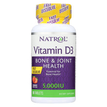 Load image into Gallery viewer, Natrol Vitamin D3 - 5000 Iu - Fast Dissolve - 90 Tablets
