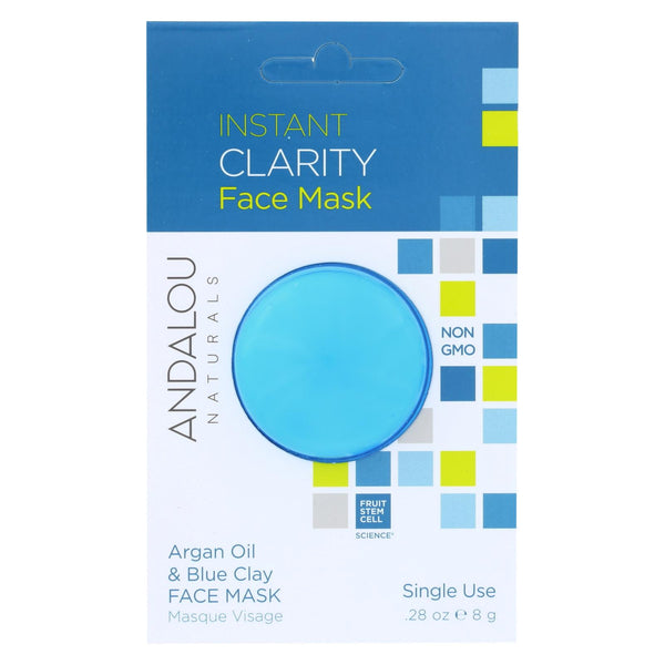 Andalou Naturals Instant Clarity Face Mask - Argan Oil & Blue Clay - Quantity: 6
