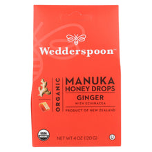 Load image into Gallery viewer, Wedderspoon Drops - Organic - Manuka - 15+ - Ginger - 4 Oz

