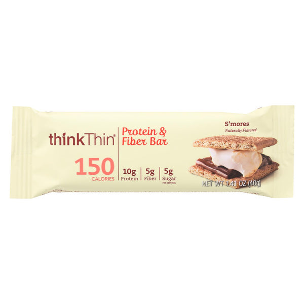 Think! Thin Protein And Fiber Bar - S'mores - Case Of 10 - 1.41 Oz