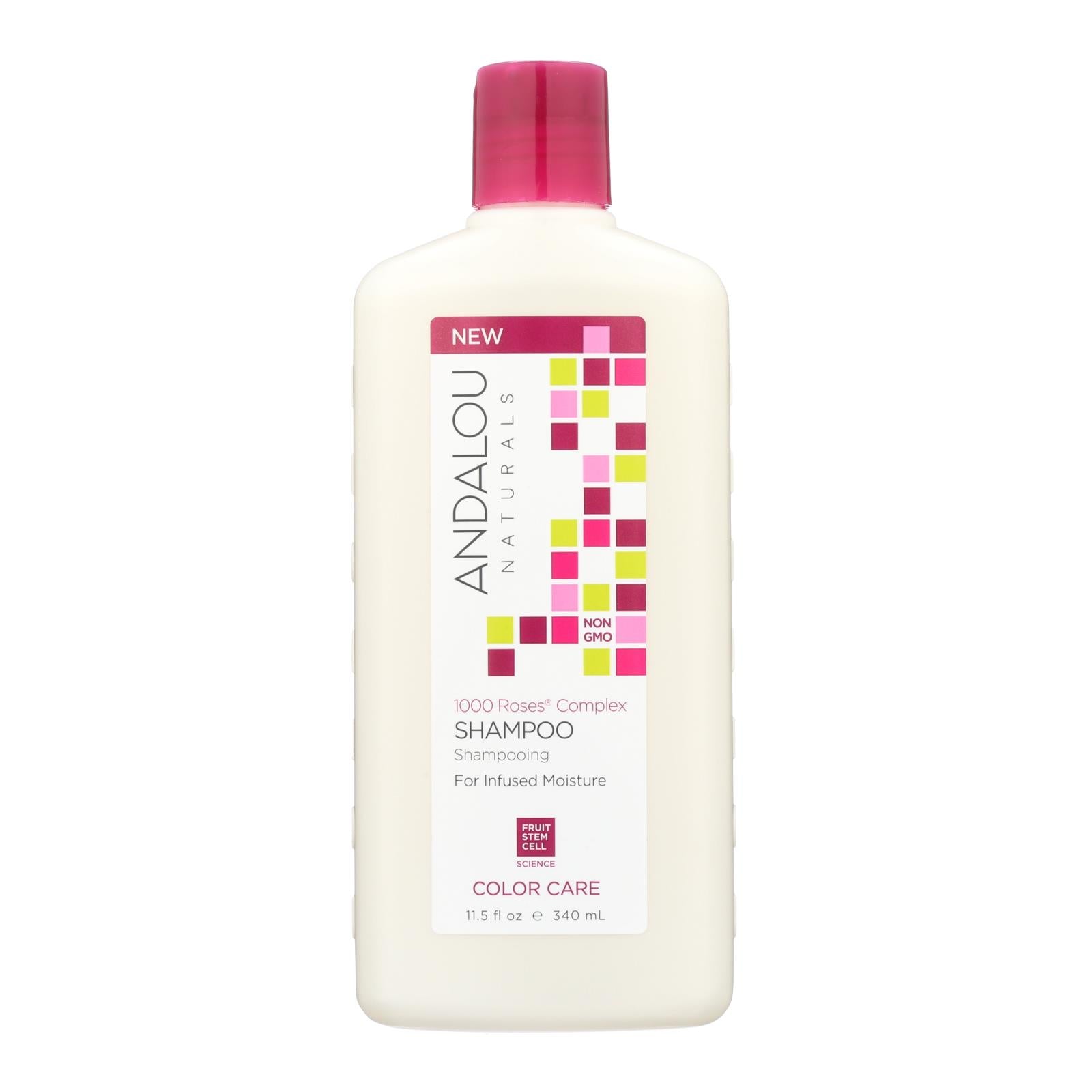 Andalou Naturals Color Care Shampoo -1000 Roses Complex - 11.5 Fl Oz