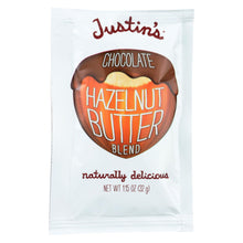 Load image into Gallery viewer, Justin&#39;s Nut Butter Squeeze Pack - Hazelnut Butter - Chocolate  - Case Of 10 - 1.15 Oz.
