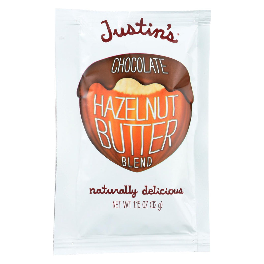 Justin's Nut Butter Squeeze Pack - Hazelnut Butter - Chocolate  - Case Of 10 - 1.15 Oz.