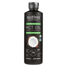Load image into Gallery viewer, Nutiva 100% Organic Mct Oil - From Coconut - Unflavored - 16 Fl Oz
