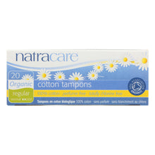 Load image into Gallery viewer, Natracare 100% Organic Cotton Tampons Regular - 20 Tampons
