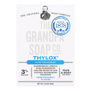 Grandpa's Thylox Acne Treatment Bar Soap With Sulfur - 3.25 Oz