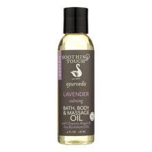Load image into Gallery viewer, Soothing Touch Bath Body And Massage Oil - Organic - Ayurveda - Lavender - Calming - 4 Oz
