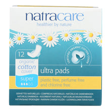 Load image into Gallery viewer, Natracare Natural Ultra Pads W-wings Super W-organic Cotton Cover  - 12 Pack
