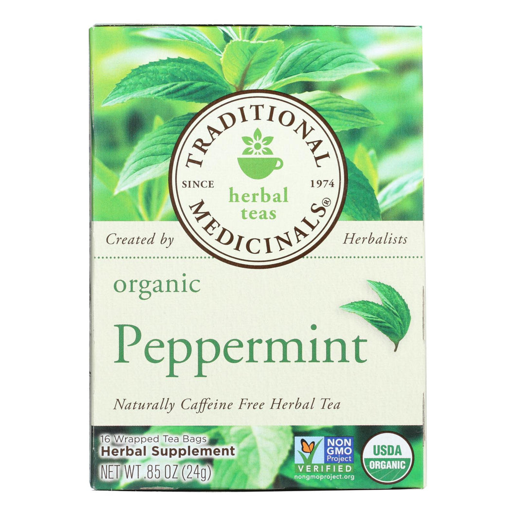 Traditional Medicinals Organic Peppermint Herbal Tea - 16 Tea Bags