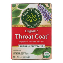 Load image into Gallery viewer, Traditional Medicinals Organic Throat Coat Herbal Tea - Caffeine Free - 16 Bags
