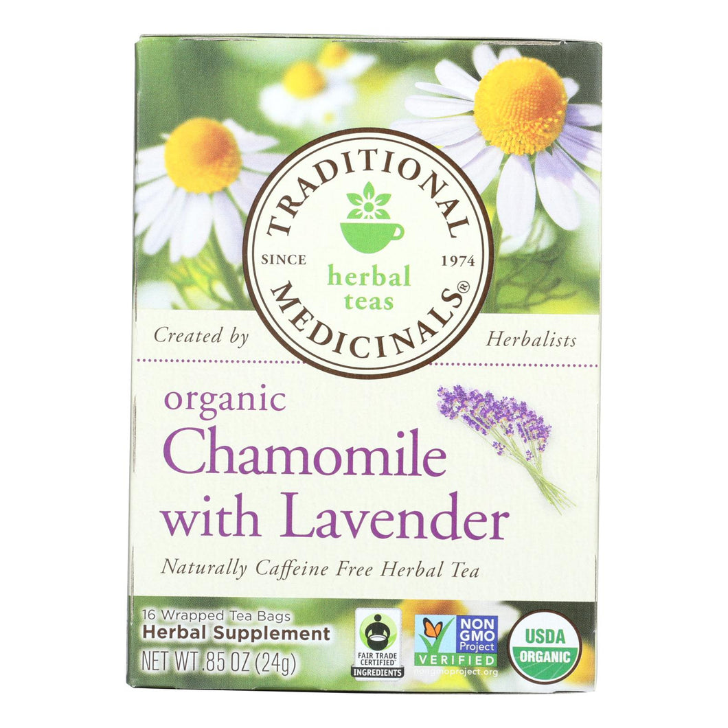 Traditional Medicinals Organic Chamomile With Lavender Herbal Tea - 16 Tea Bags