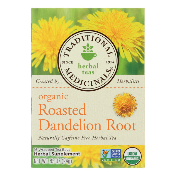 Traditional Medicinals Organic Roasted Dandelion Root Tea - Caffeine Free - 16 Bags