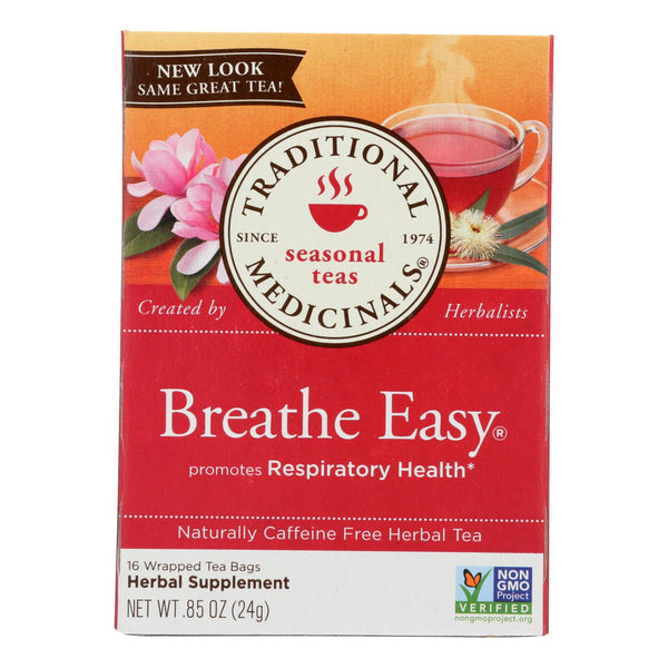 Traditional Medicinals Breathe Easy Herbal Tea - Caffeine Free - 16 Bags