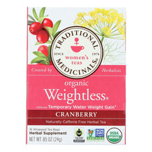 Load image into Gallery viewer, Traditional Medicinals Organic Weightless Cranberry Herbal Tea - Caffeine Free - 16 Bags

