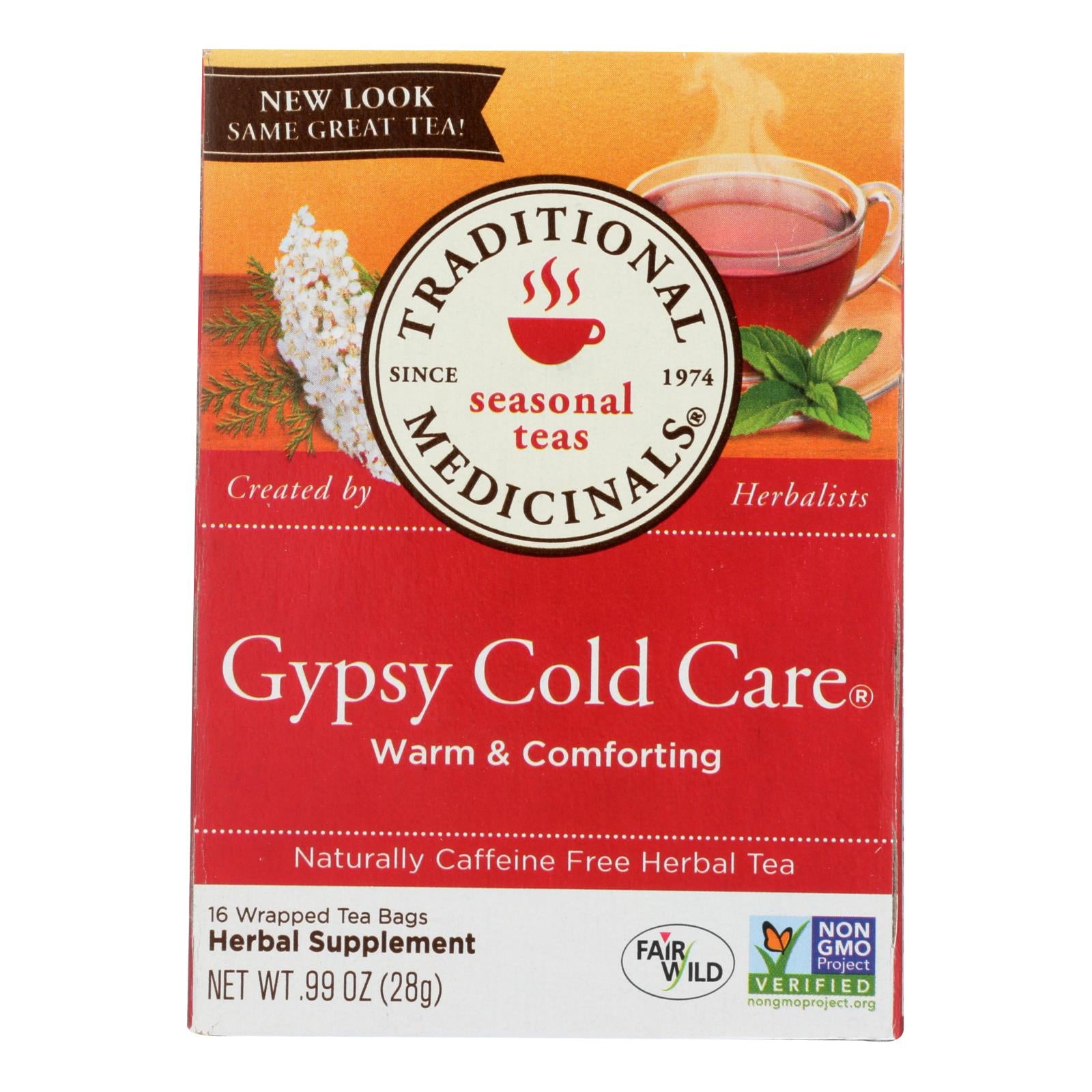 Traditional Medicinals Gypsy Cold Care Herbal Tea - Caffeine Free - 16 Bags