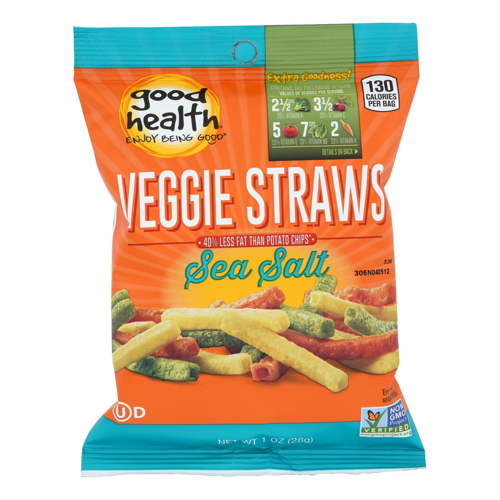 Good Health Veggie Straws - Sea Salt - Quantity: 24