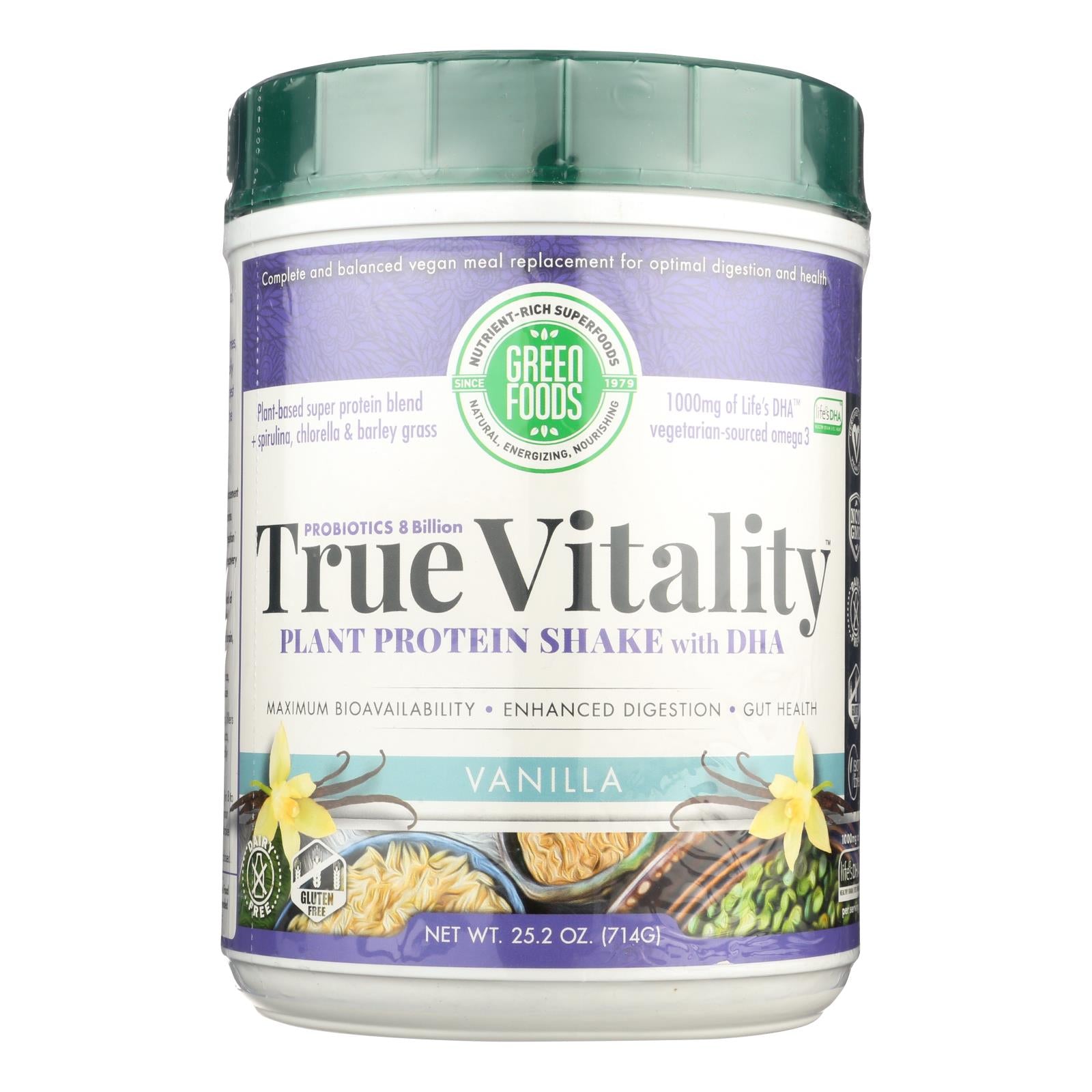Green Foods True Vitality Plant Protein Shake In Vanilla  - 1 Each - 25.2 Oz
