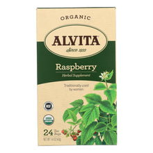 Load image into Gallery viewer, Alvita Teas Raspberry Tea - Organic - 24 Tea Bags
