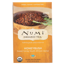 Load image into Gallery viewer, Numi Tea Herbal Tea - Honeybush - Caffeine Free - 18 Bags
