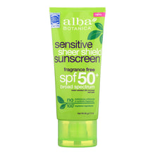 Load image into Gallery viewer, Alba Botanica Sunscreen - Sensitive Sheer Touch Spf 50 - 3 Oz.
