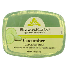 Load image into Gallery viewer, Clearly Natural Glycerine Bar Soap Cucumber - 4 Oz
