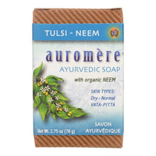Load image into Gallery viewer, Auromere Ayurvedic Bar Soap Tulsi-neem - 2.75 Oz
