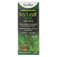 Load image into Gallery viewer, Herbion Naturals Sugar Free Ivy Leaf Syrup With Thyme Dietary Supplement  - 1 Each - 5 Oz
