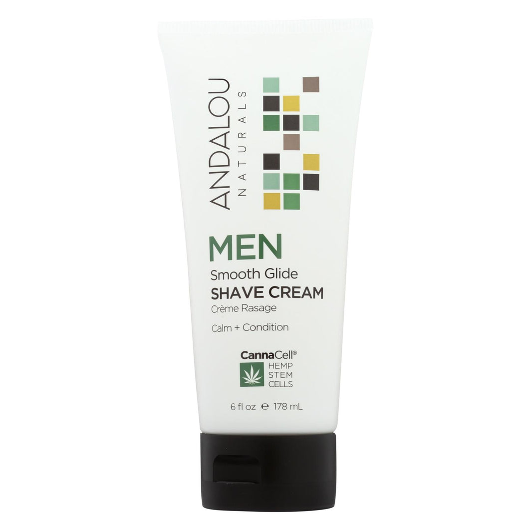 Andalou Naturals - Men Smooth Glide Shave Cream - 6 Fl Oz.