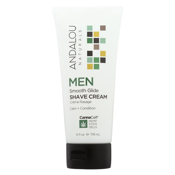 Andalou Naturals - Men Smooth Glide Shave Cream - 6 Fl Oz.
