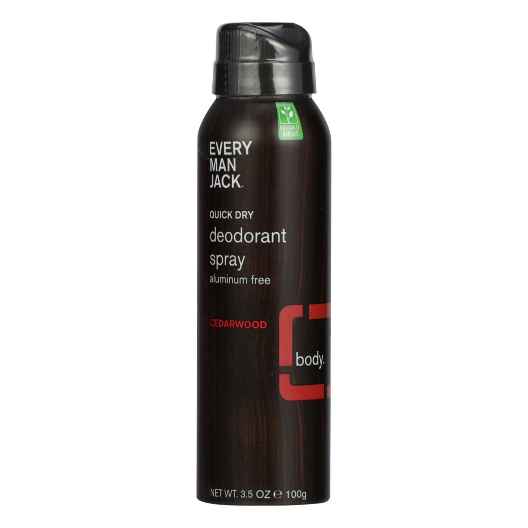 Every Man Jack - Deodorant Qk Dry Cdrwood Spray - 1 Each - 3.5 Oz
