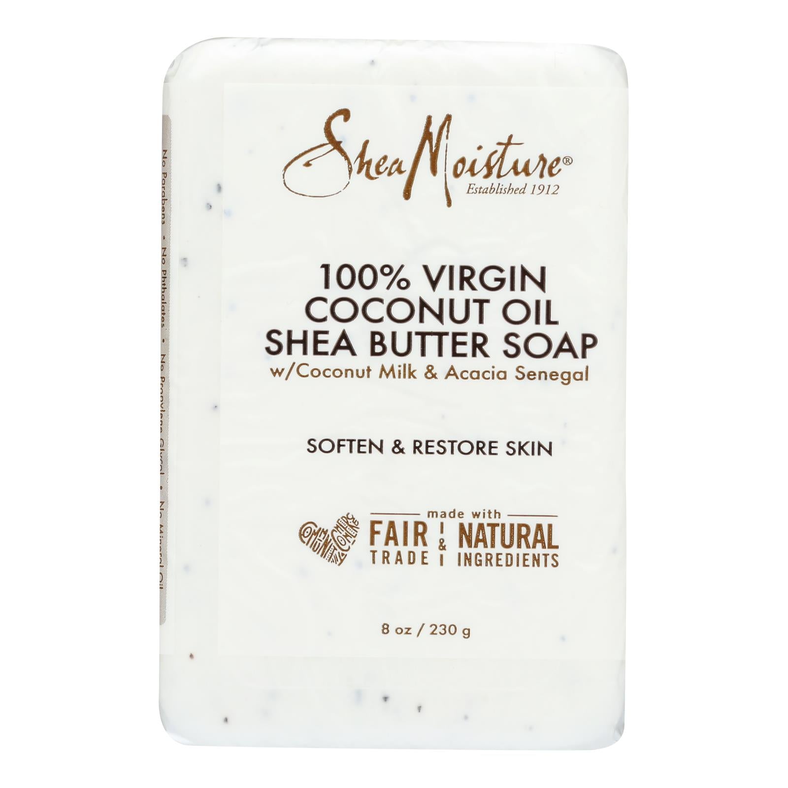 Shea Moisture - Bar Soap 100% Vr Coconut Oil - 1 Each - 8 Oz