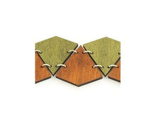 Load image into Gallery viewer, Green Tree Wooden Diamond-Cut Bracelet
