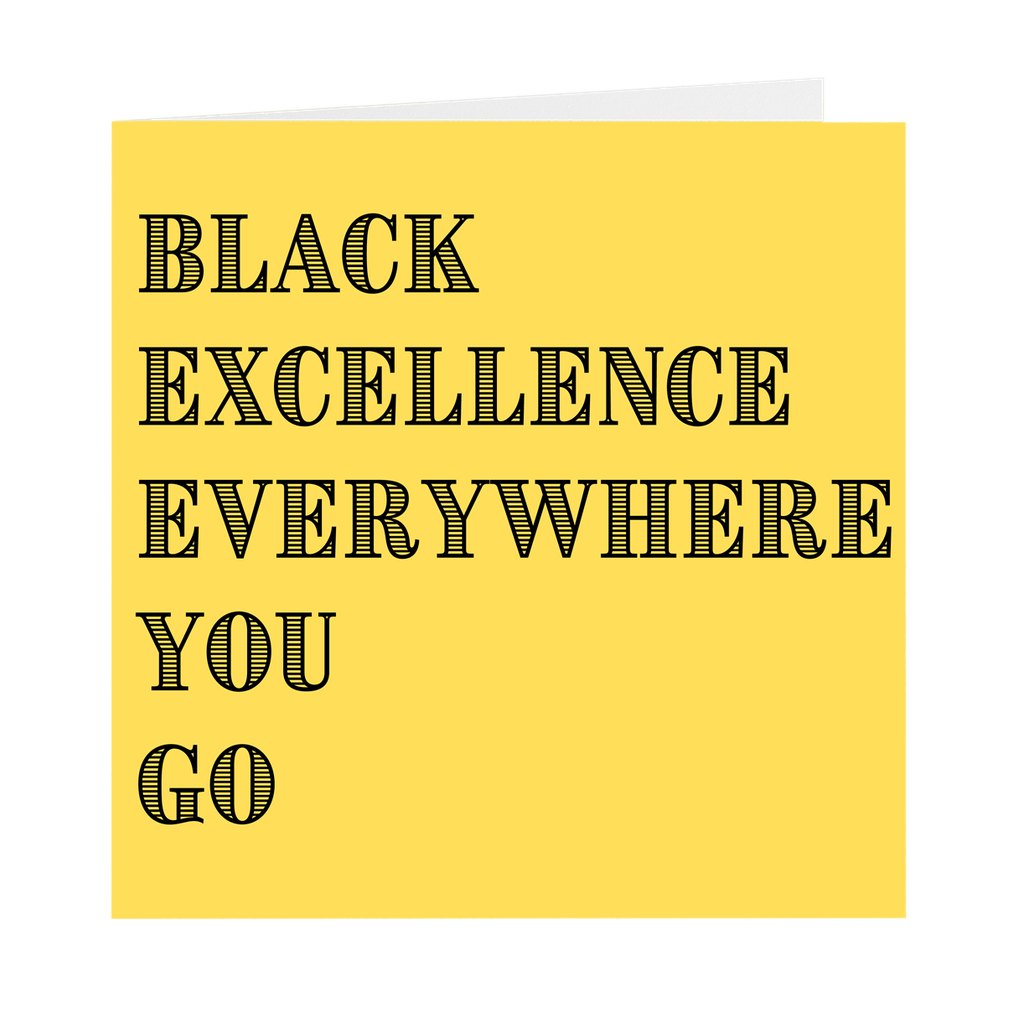 Black Excellence Blank Cards (Pack Of 5)
