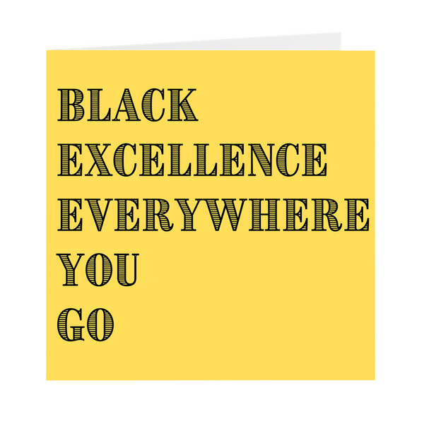 Black Excellence Blank Cards (Pack Of 5)