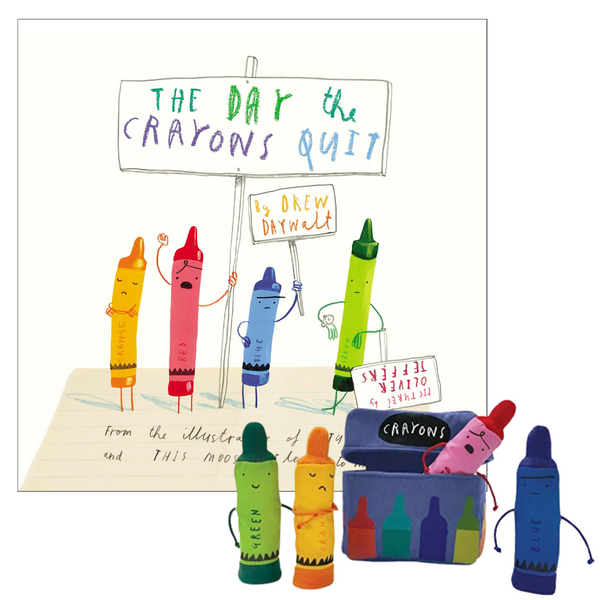 The Day the Crayons Quit Book &  Finger Puppets