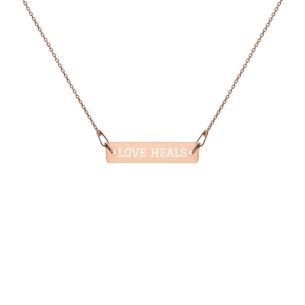 Love Heals Bar Necklace