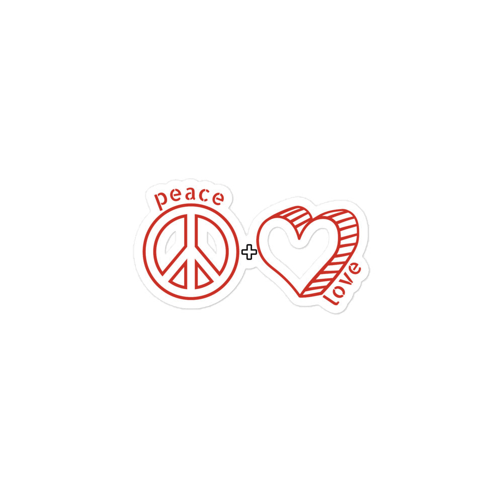 Peace And Love Sticker