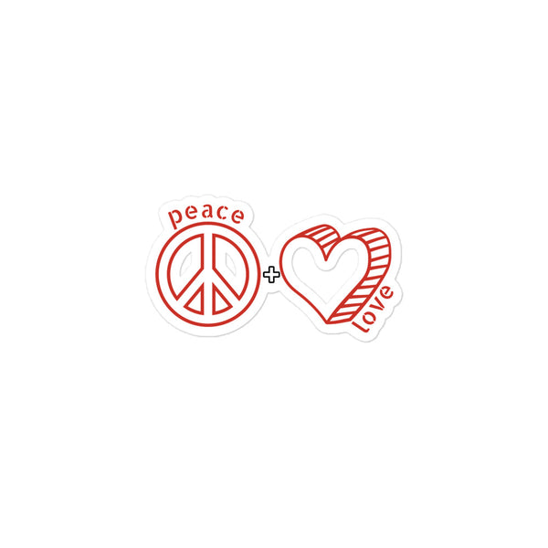 Peace And Love Sticker